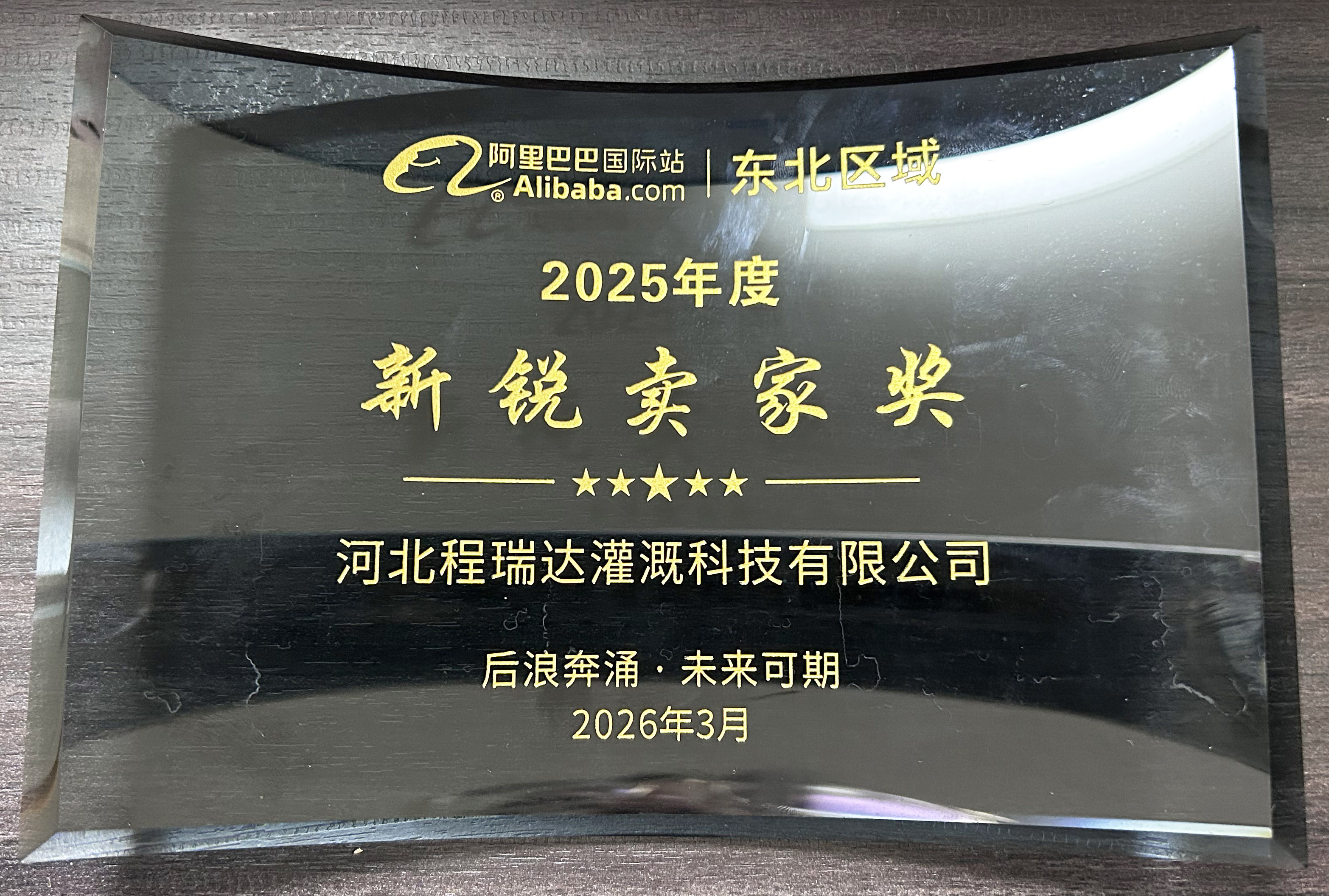 丽江程瑞达灌溉 | 荣获阿里国际站新锐卖家奖